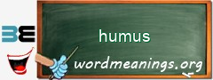 WordMeaning blackboard for humus